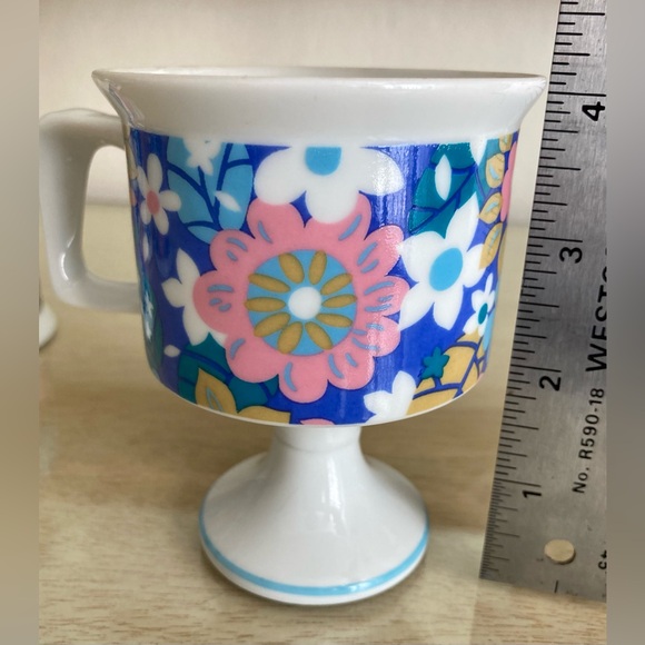 Funtastic Four! 1970’s flower child porcelain coffee mugs 🌸🌻🌸🌺🌻🌺🌻🌸🌻🌸 - Picture 7 of 7